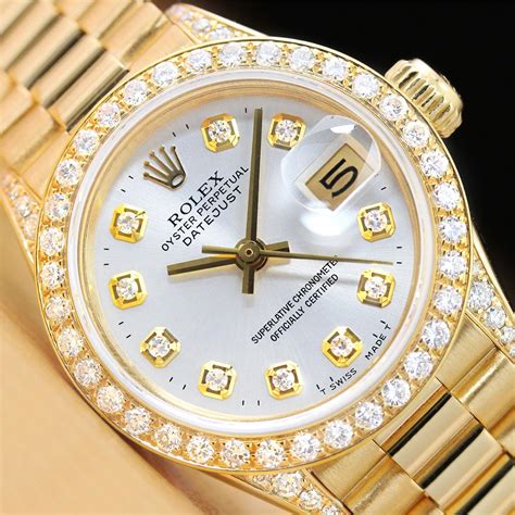 Rolex women's datejust diamond bezel